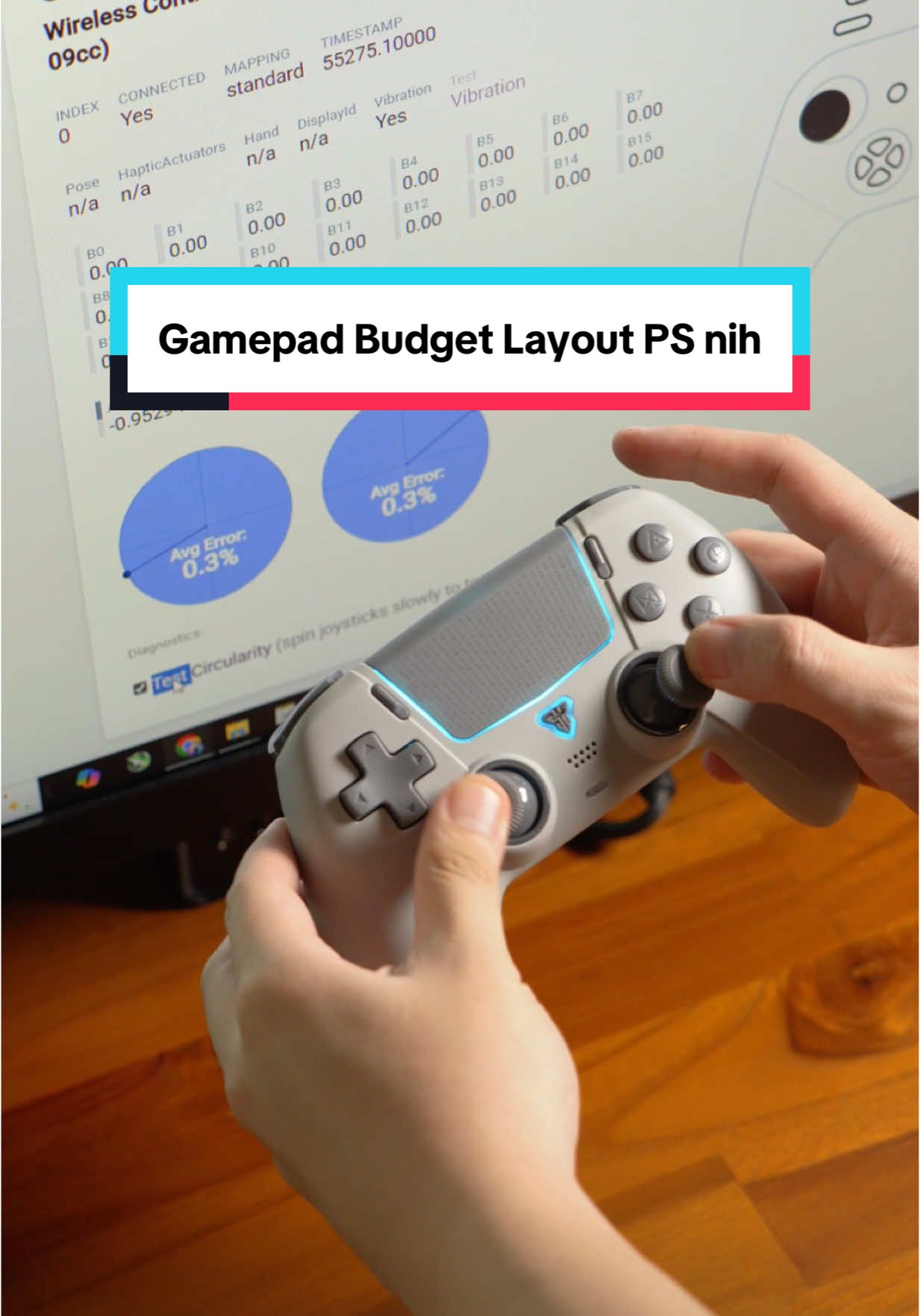 Bisa buat PS? Bisa. Akhirnya gamepad layout PS hadir juga, tapi ini mentok di PS4 ya guyss #review #tech #techreview #gamepad 