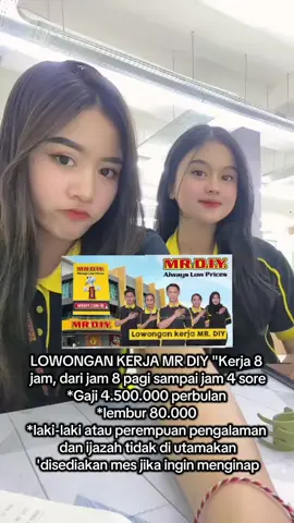 Lowongan pekerjaan MR DIY #infoloker #lowongankerja #terbaru #mrdiy #pekerjaan #lewatberandafyp #4u 