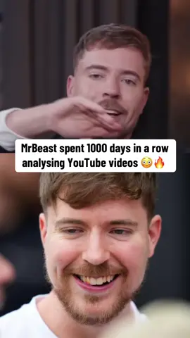 MrBeast spent 1000 days in a row analysing YouTube videos #mrbeast #viral #fyp 