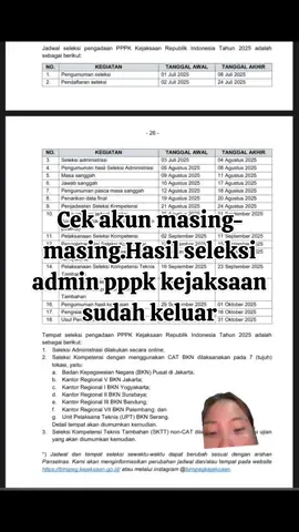 Jadwal sanggah hanya 3 hari.#hasilseleksiadministrasi #asnpppk #pppkkejaksaan #kejaksaan 