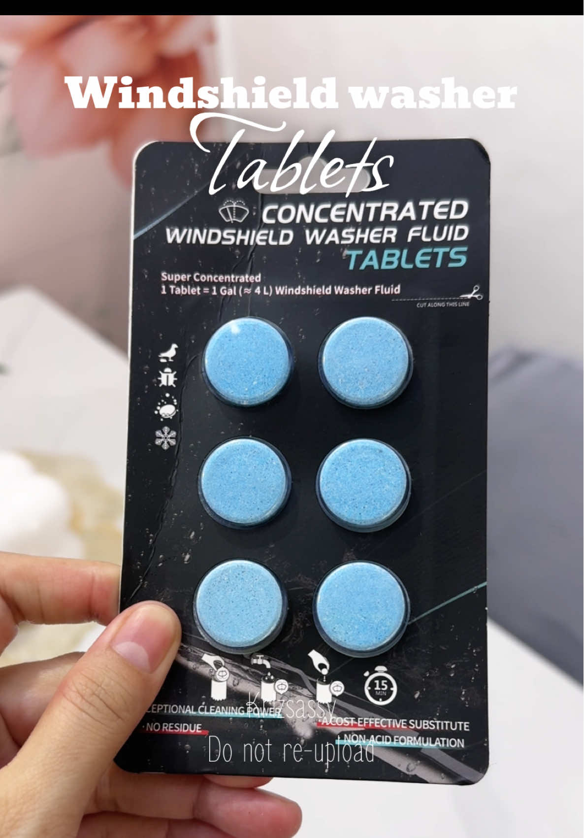 Carglow concentrated windshield washer fluid tablets  #carglow #windshieldwasherfluid #titktokfinds #tiktokrecomendations #fypシ #fyp #krizsassy 