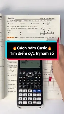 Tìm điểm cực trị bằng casio cực ez cho 2k8 nha #viral #fyp #LearnOnTikTok #toan #casio #thptqg #xps 