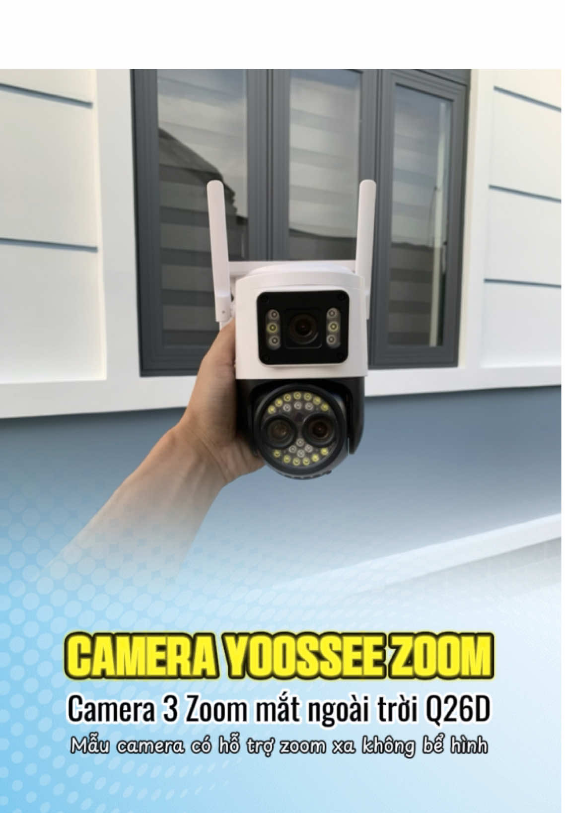 SIêu phẩm Camera Zoom Yoosee Q26D.                                                        #camerayoosee #camera3matzoom #camerangoaitroi #camerawifi 