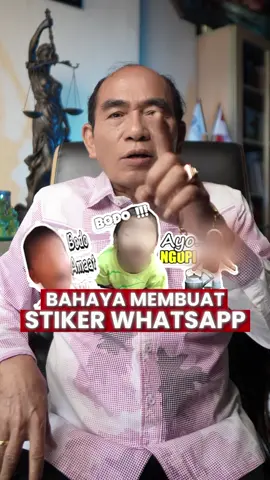 Niatnya buat stiker WhatsApp untuk lucu-lucuan, namun jika dia merasa dirugikan, kalian dapat dipidana. #advokat #belajarhukum #advokatviral 
