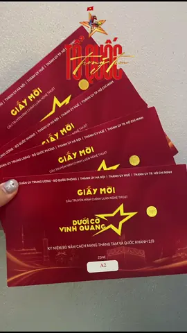 Xin phép được Sĩ hết 02/09 năm nay ạ!!!!! Vô cùng biết ơn và vui khi được cầm trên tay chiếc vé mời 1 trong những Concert của Quốc gia mừng Quốc khánh 02/09/2025 - A80 🫶🏻 #A80 #Duoicovinhquang #tiktokvietnam🇻🇳 #QPVN #concertquocgia🇻🇳 #viral #xuhuong 