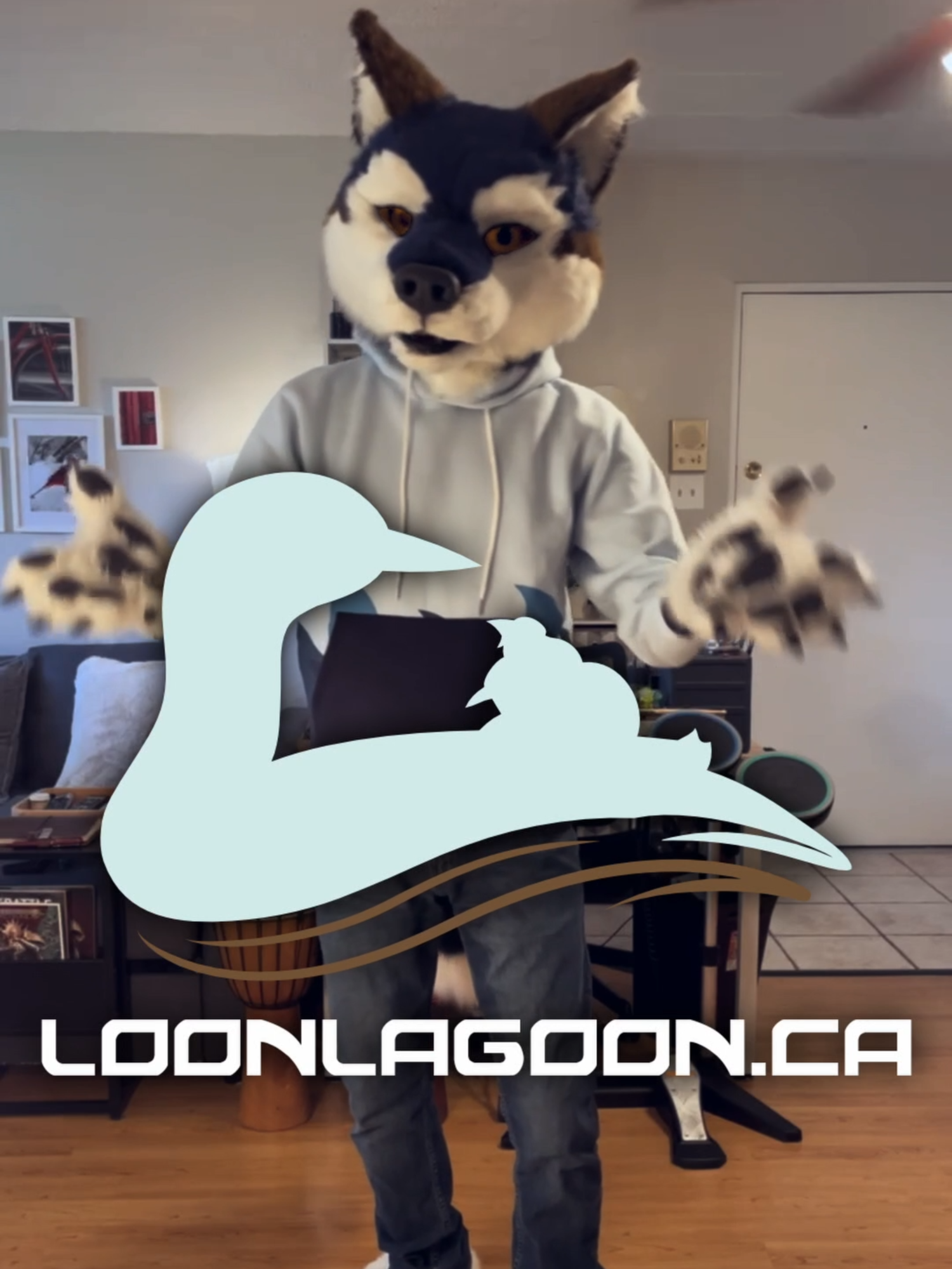 Signal boost!  Furry hoodies both IRL AND VRChat! #furry #fashion #hoodie #loonlagoon #corvo  YouTube @LoonLagoonApparel Website www.loonlagoon.ca