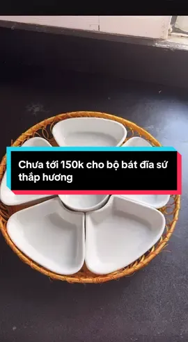 Bộ bát đãi sứ 5 cánh hoa mai thờ cúng #dothocung #batdiathaphuong #mamcung #giadung #bobatgomsu #foryou 