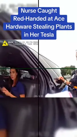 Nurse Caught Red-Handed at Ace Hardware Stealing Plants in Her Tesla #police #cops 