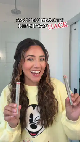 Lip stayn hack using shades noohde and p-inked 💄 @SACHEU Beauty US #virallipstain #sacheulipstayn #sacheubeauty #lipstain #liplinerhack #peelofflipstain #peeloffmakeup 