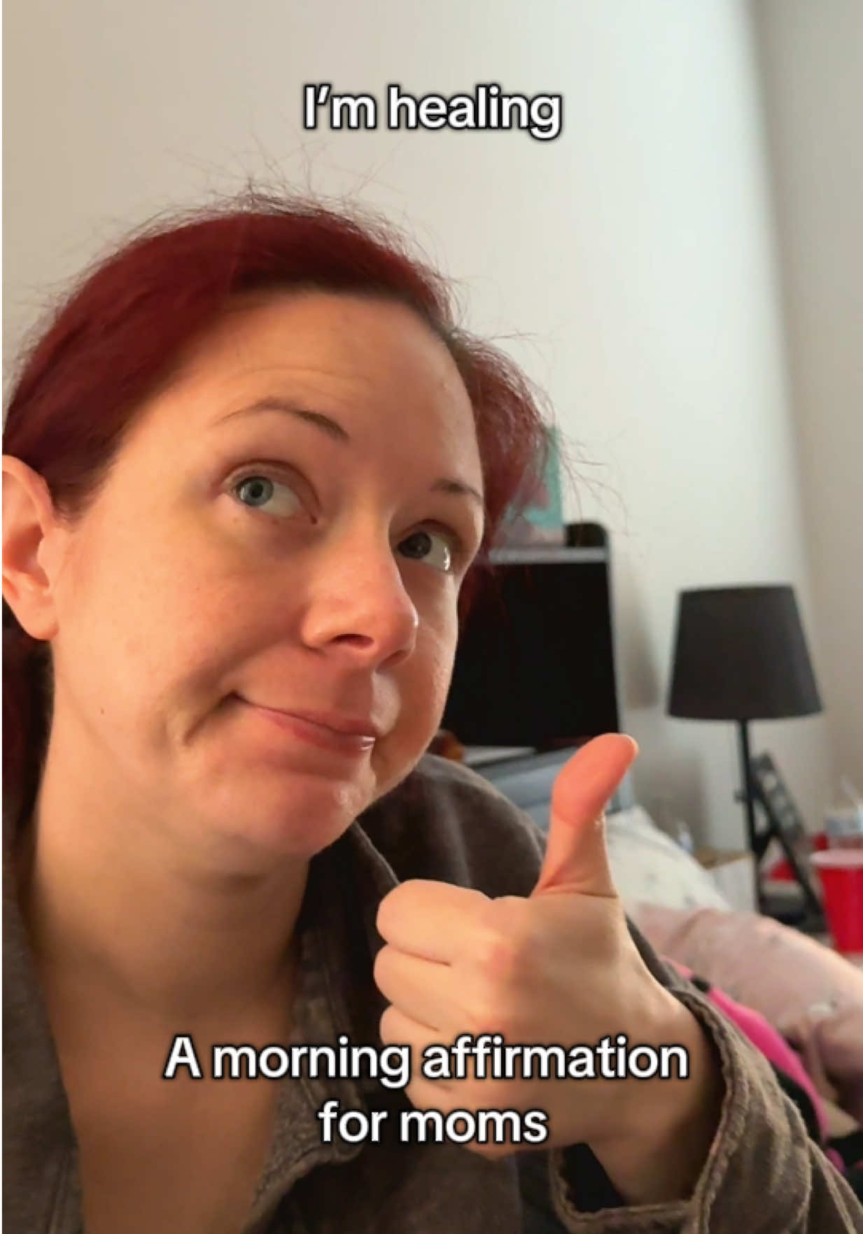 A morning affirmation for moms #postpartumjourney #newmom #MomsofTikTok 