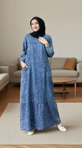 Gamis Jeans Susun Bawah Non Busui #gamisjeans #gamis#gamiswanita #gamisjeanssusun#fashionmuslim