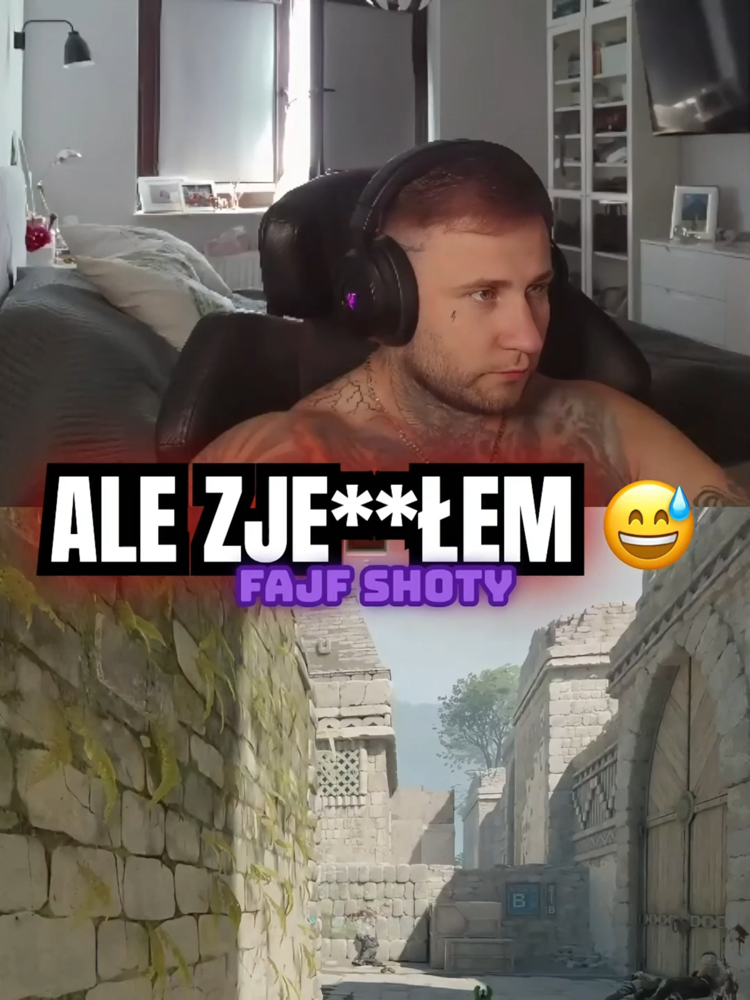 Ale Zje**łem 😅 #cs2 #csgo #twitch #szeli #szeliga #shorts #fajfshoty #fajf #dc