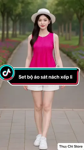 Set bộ áo sát nách xếp li. #doboxinh #thoitrangnu #xuhuong #viral #thinhhanh 