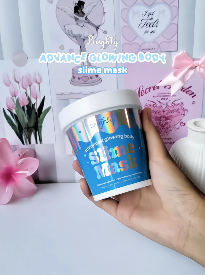 gemes poll tekstur nya😭✨#brighty #brightyindonesia #slimemask #bodymask #maskerbadan #masker #bodymaskviral #glowing #body #fyp #fypシ 