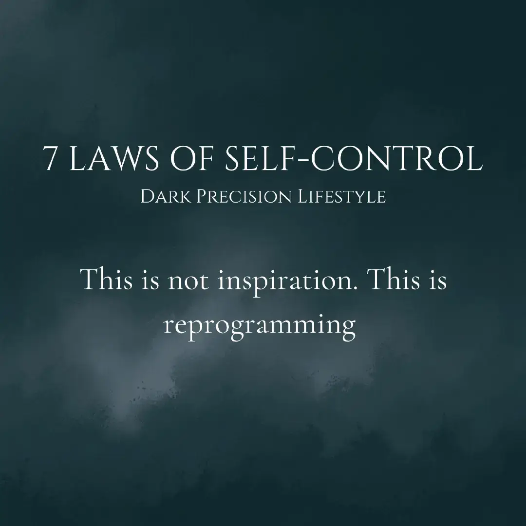 Self-control isn’t a skill. It’s a system. And if you don’t build one, you’ll be run by impulse. ⠀ → Which law hit the hardest? #MasculineDiscipline #SelfMastery #KairoVaunté