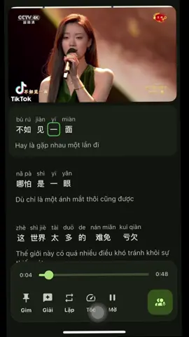 Học tiếng Trung qua bài hát 不如见一面 | Chi bằng hãy gặp nhau một lần 🎶🎵 #tiktok #learn #LearnOnTikTok #chinesesong #hanzi #小绒 #学 #汉语 