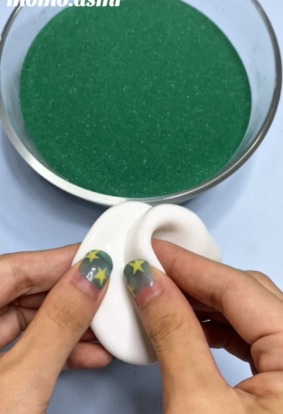 Make matcha hands to make balls🍵#immersive #asmr #relax #DIY #stressball #sleep #handmade #asmrsounds 