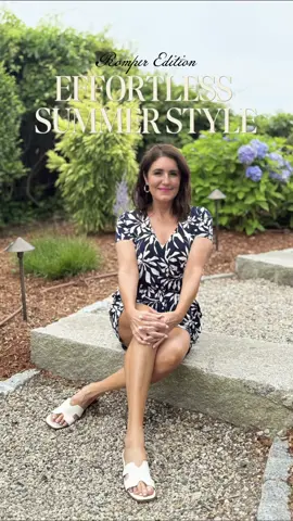 This romper sold out before I even had a chance to post it… but I still had to share because rompers are the ultimate one-and-done summer outfit. 💙 They’re easy. They’re fun. And you can style them a dozen ways!  White slide sandals for casual days, white kitten heels for a little polish, tennis shoes for exploring. Switch up the bag and jewelry, and it’s basically a new outfit every time. Mine’s gone, but I linked a few similar options so you can still grab the look.   Shop my LTK in bio or options here: https://liketk.it/5kS7r  Would you wear a romper for everyday errands, or save it for vacation mode? #EffortlessStyle #OneAndDoneOutfit #SummerOver50 #creatorsearchinsights 