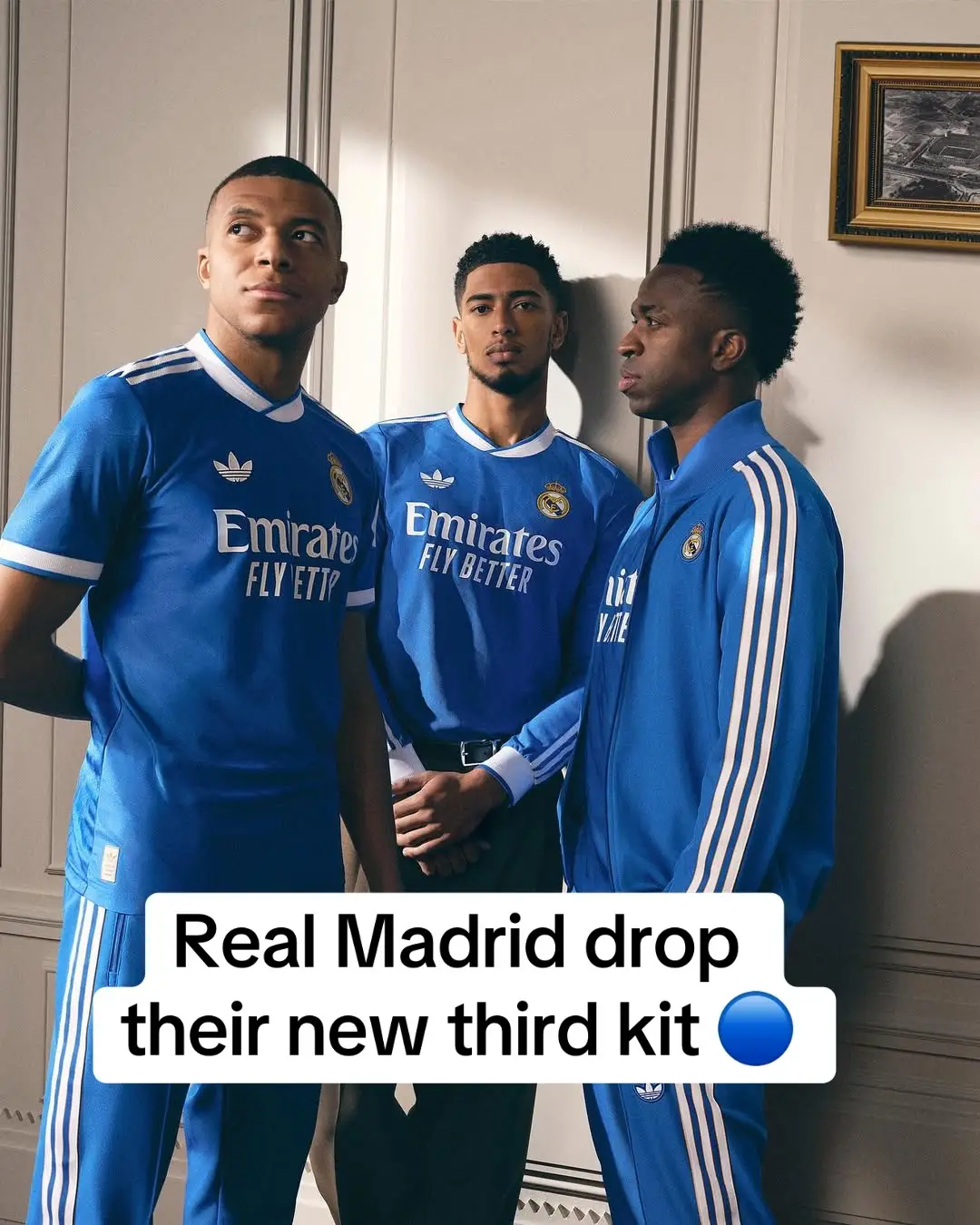 It features text inside the collar: “90 minutes at the Bernabeu is a very long time.”