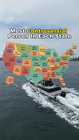 Most Controversial person in each state #map #unitedstates #usa #geography 