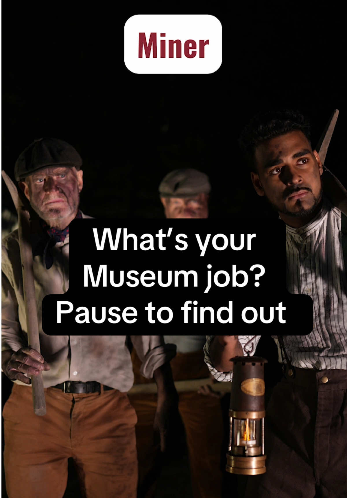 Let’s play - what’s your Museum job? Will you be a coal miner or maybe a midwife? Press pause to find out! #BlackCountryMuseum #pausegame 