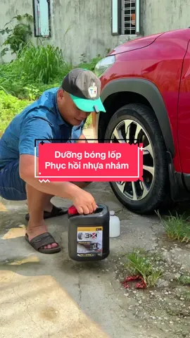Dưỡng bóng lốp, phục hồi nhựa nhám cho xe máy oto #duongbonglop #duongbonglopxe #duongbonglop3x #phuchoinhuanham #lammoidoda 