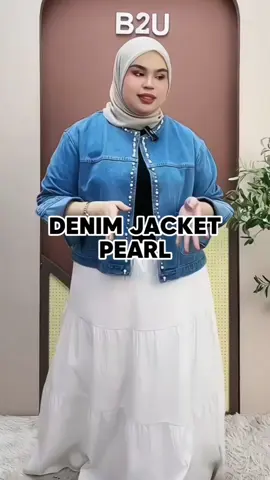Denim Jacket Pearl, sangat cantik dan murah korang. #denimjacket #denimoutfit #croptop #jacketdenim 