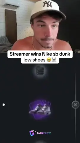 Streamer wins Nike sb dunk low shoes 😭☠️ #kickstreaming 
