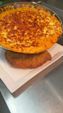 The cheesiest Parma ever from @Old School Pizza Official #fyp #foryou #cheese