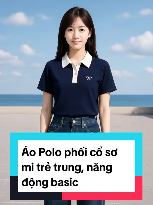 Miu Fashion - Áo Polo phối cổ sơ mi trẻ trung, năng động basic dễ phối đồ#aopolonu #xuhuong #thờitrangnữ 
