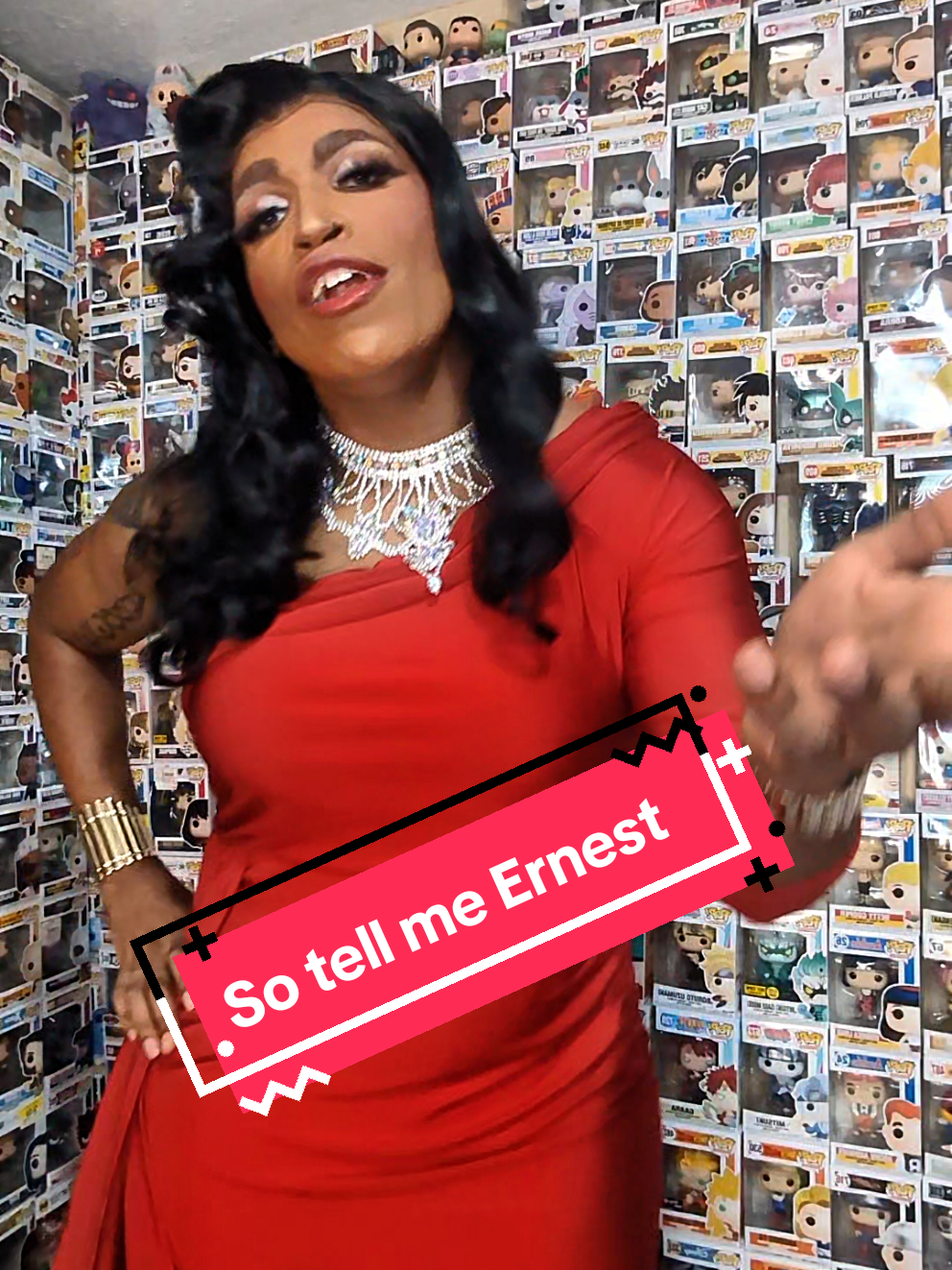👂🏾 So tell me Ernest  #dragqueen #fypシ #deathbecomesher #broadway 