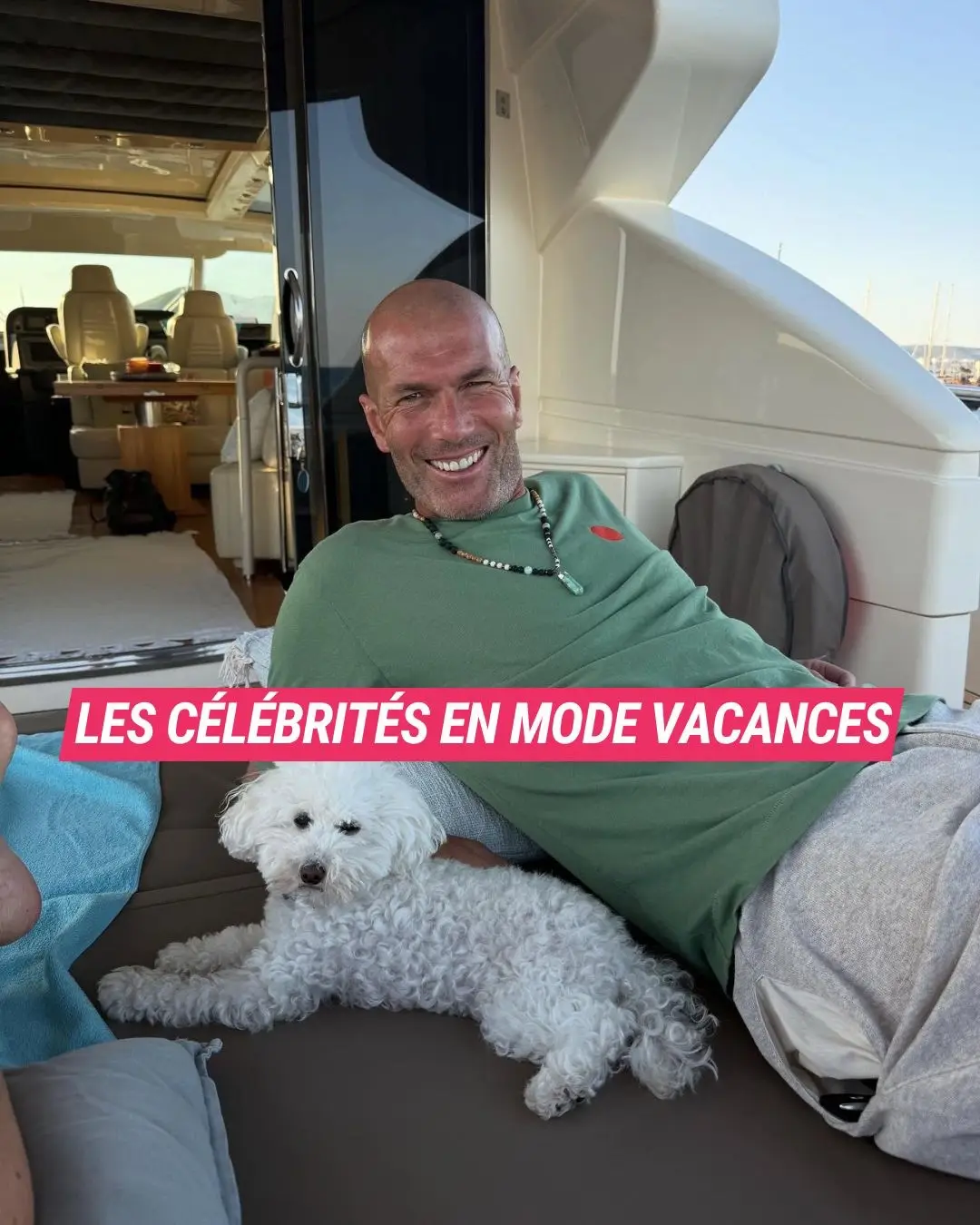 🌅✨ Loin des projecteurs, les célébrités se reconnectent à l’essentiel… ou au jacuzzi de leur yacht ! Vacances en duo, entre amis ou en pleine nature : cet été, les people nous offrent un concentré de chill, de style et d’évasion 🌍🍸 🐶 Zinedine Zidane , sa femme Véronique & leur chien profitent d’un coucher de soleil doré sur leur bateau 🗽 @💿 Angèle 💿  en vadrouille à New York 🛁  Cristiano  Ronaldo & @Georgina Rodríguez : love et luxe dans le jacuzzi XXL de leur yacht 🥥 @Nicole Scherzinger trinque entre copines sous les cocotiers 🐕 Joyce Jonathan & son mini chien se perdent dans les paysages du Luberon 🏞️ @Nina Dobrev , son chien et un jacuzzi face à l’infini : pause magique en altitude 🍇  @Iris Mittenaere lumineuse dans les vignes de Champagne 🏔️ @Kendall Jenner s’offre une parenthèse à la montagne 🌬️​ @dianeleyre , libre comme l’air, capture l’instant présent 👉 Swipe pour un tour du monde des vacances des people 🌍✨ #VacancesDesStars #ChillAndFamous #PeopleEnVacances #Zidane #Angèle #CristianoRonaldo #GeorginaRodriguez #NicoleScherzinger #JoyceJonathan #NinaDobrev #IrisMittenaere #KendallJenner #DianeLeyre #CelebsOnVacation #SummerMood #actupeople #holliday #Summer #vacancesdestars