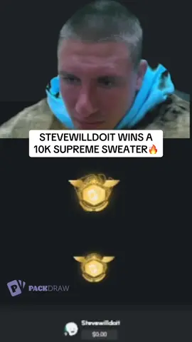 STEVEWILLDOIT WINS A 10K SUPREME SWEATER🔥 #kickstreaming 
