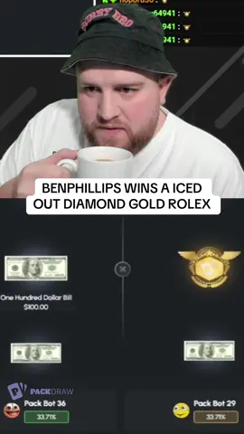 BENPHILLIPS WINS A ICED OUT DIAMOND GOLD ROLEX #kickstreaming 
