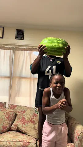 KJ wanted to do the watermelon challenge #watermelonchallenge🍉  #fyp 