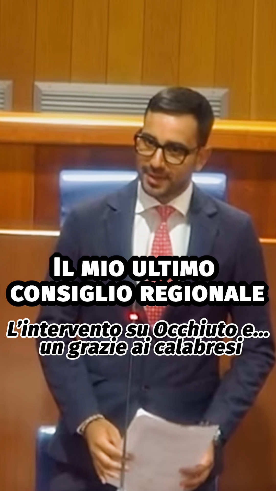🔴 IL MIO ULTIMO CONSIGLIO REGIONALE ‼️ Il mio intervento su Occhiuto e.. un grazie ai calabresi. Nel mio ultimo intervento in Consiglio regionale ho ribadito al presidente Occhiuto i miei dubbi riguardo alle sue dimissioni, ma non vedo l’ora di ribattere alle sue tesi in campagna elettorale. Gli ricorderò il suo fallimento sulla sanità, sull’alta velocità, sulla SS106 e su tanti altri temi cruciali per la Calabria.  I cittadini meritano risposte e una guida che metta al primo posto il bene comune, non interessi personali. Questo è stato il mio ultimo Consiglio regionale di questa legislatura. Voglio ringraziare tutti: colleghi, staff e soprattutto i calabresi, per avermi dato la possibilità di vivere quattro anni intensi, difficili ma straordinari, in cui ho messo tutto il mio impegno per difendere questa terra. La partita non è finita: anzi, sta per cominciare una nuova fase. Ci vediamo in campagna elettorale!!