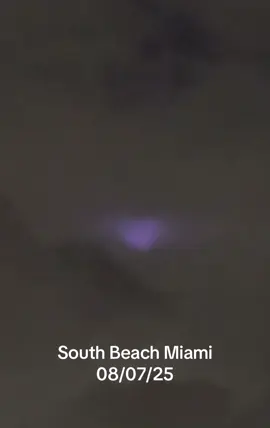 Strange purple flashing light seen in south beach Miami on 08/07/25 #miami #southbeach #uap #ufo #ufo #fyp #viralvideo 