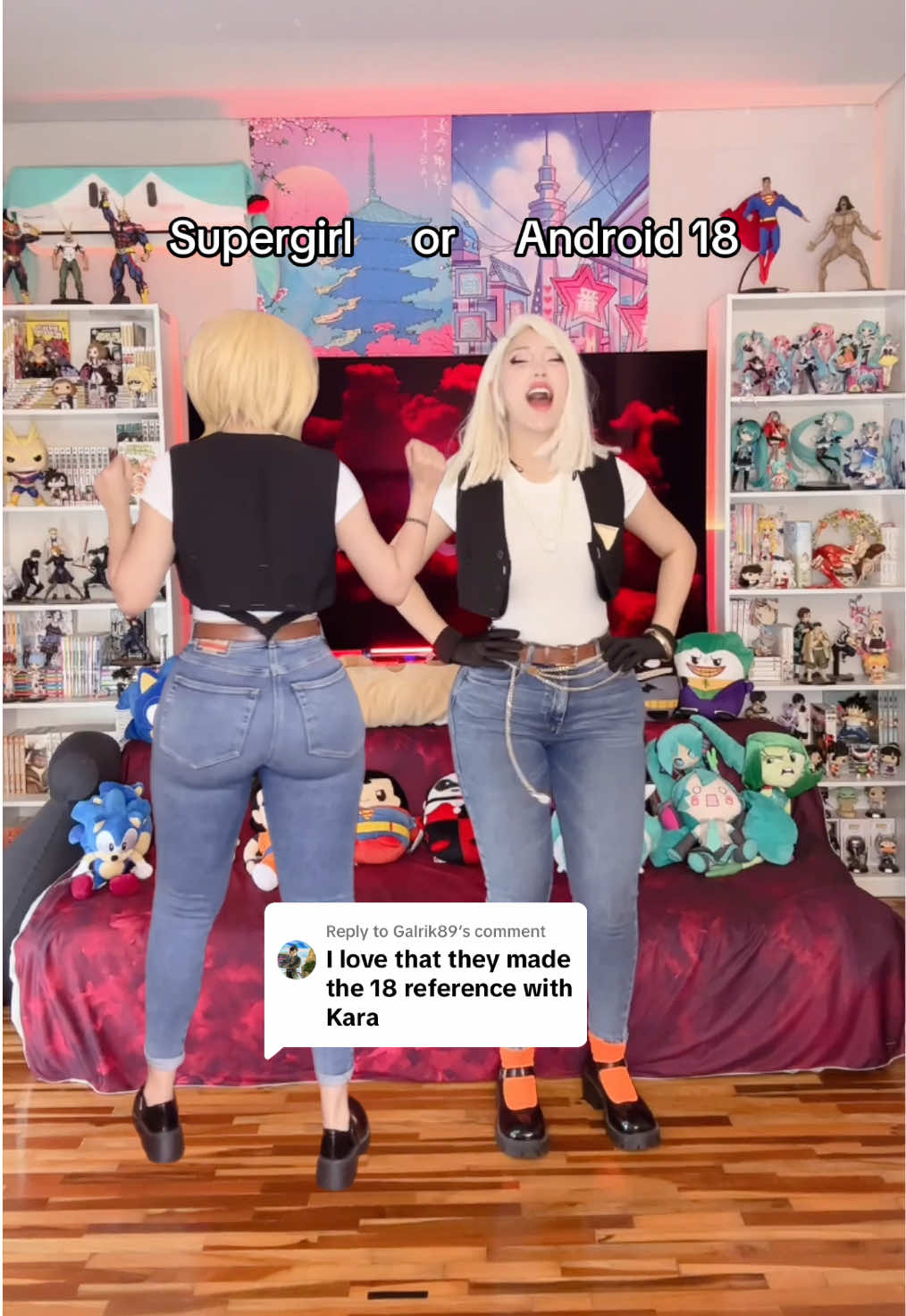 Replying to @Galrik89 who wore it better? 🤭 #supergirl #kara #dbz #dragonball #cosplay #cosplayer 
