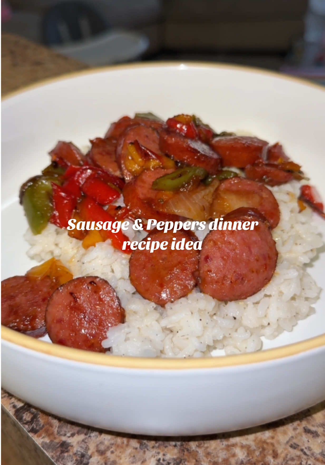This Sausage & Peppers meal was so good and is really the perfect simple weeknight family meal idea! If your week is jam packed with your kid’s extra curricular’s like mine is, give this a try and let me know what you think!! Here’s how I made it: WHAT YOU NEED: - 12oz package  Hillshire Farm beef smoked sausage - 14oz package Birds Eye Tri-Colored pepper and onion medley frozen vegetables - 2 tablespoons Kikkoman Teriyaki Baste & Glaze - 2 cups white rice, cooked HOW TO MAKE IT: - To your skillet, add 12oz package of sliced Hillshire Farms beef smoked sausage and 14oz package Birds Eye Tri-Colored pepper and onion medley vegetables - Cook until browned / desired vegetable softness  - In skillet, top with 2 tablespoons Kikkoman Teriyaki Baste & Glaze. Mix well - *OPTIONAL, Serve over white rice #quickdinner #budgetmeals #DinnerIdeas #mealprep #under30dollars Delicious Weeknight Dinners Made Easy, Delicious Dinner Ideas Under $30, Budget meal ideas, family meals on a budget, black girl cook with me recipes, easy dinner ideas on a budget, meal prep tips for budget-friendly dinners, recipe of the day, food tutorial, cook with me, cooking at home, birmingham influencer, birmingham al creator, bham influencer, birmingham alabama influencer events, bham family content creator, alabama mom creator, mom content, food tutorial, cooking at home, gourmet meals, dinner time 