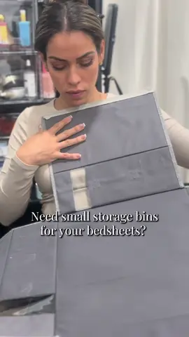Perfect size storage for bedsheets, towels, & other items. Let’s get organized ✨ #storage #tiktokshop #trending #fyp #bedroom #linen 