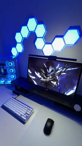 Dark Ascend 3.0 🌀 . . #pcsetup #gamingpc #cleansetup #rgbsetup #rgblights  #pcedit #pc #pcgames #whitepc #desksetup #GamingSetup