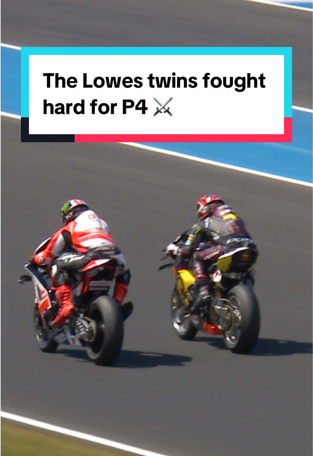 It’s a family affair! 👊 The Lowes twins went wheel-to-wheel in Race 1, battling it out for P4 💥 #CzechWorldSBK🇨🇿 #WorldSBK #motorcycle #Motorsport #racing #sportsontiktok