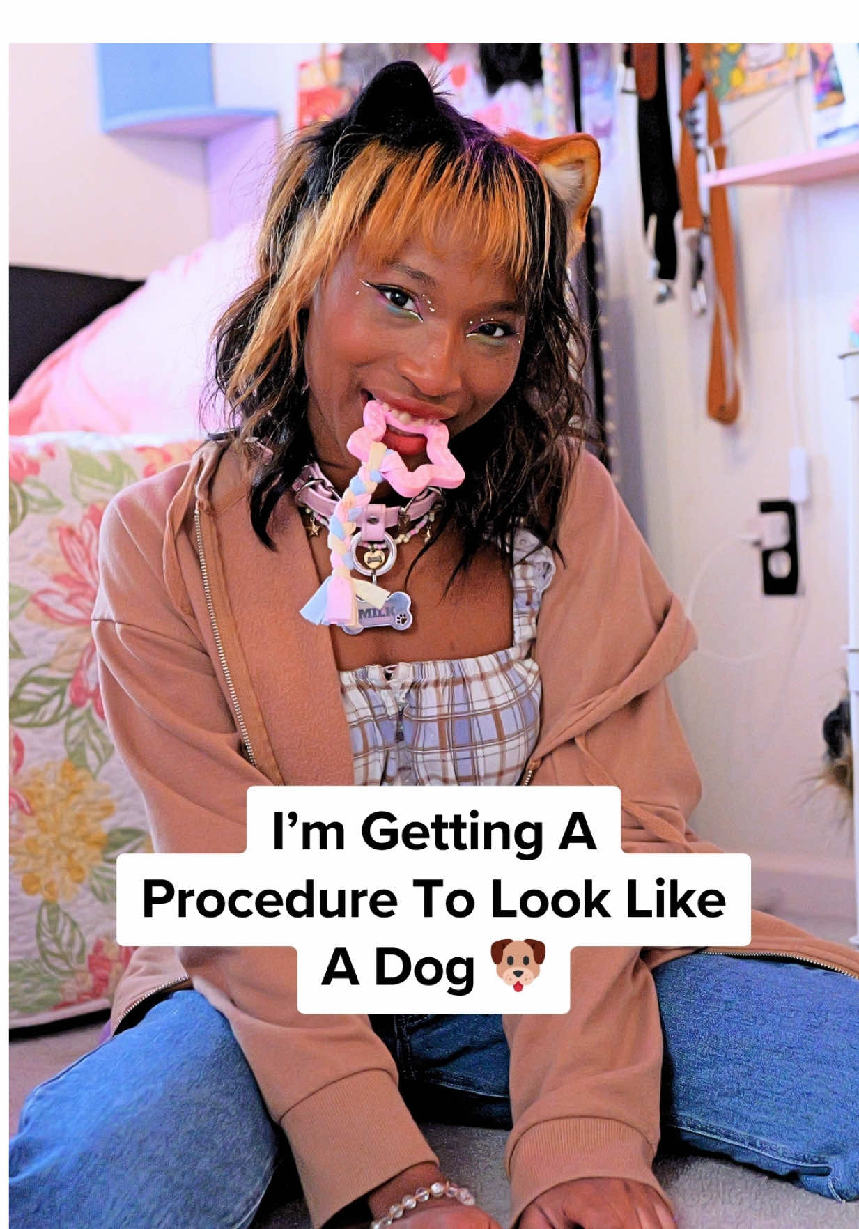 I’m getting a procedure to look like a dog 🐶 @milk🐾 #fyp #doggirl #pupplay #kemonomimi #furry 