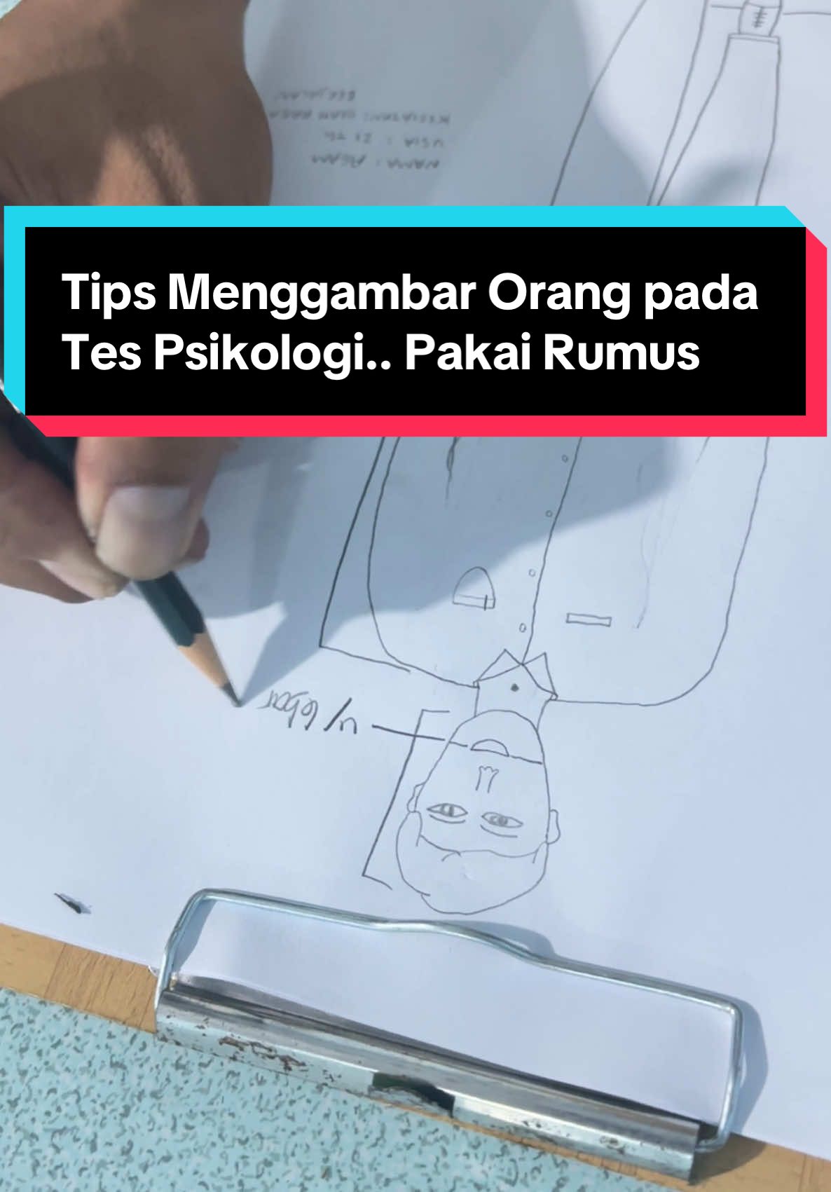 Gambar Orang Tunggal Pada Tes Psikologi harus pakai Rumus #gambarorang #psikotes #fyp #casistnipolri #tespsikologi #bukupsikologi 