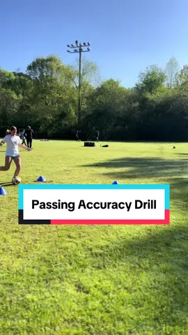 Passing Accuracy Drill 🔥  #90plustraining #soccertraining #soccertiktok #training #youngplayers #atlanta #fyp 
