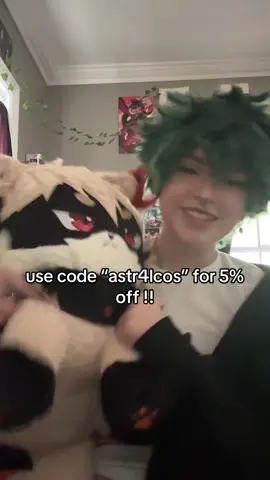 check out @PLUSHSHOP.COM and get ur own bakumeow!! don’t forget to use code “astr4lcos” for 5% off your order !! #mha #animeplush #cosplayer #dekucosplay #bkdk #myheroacademia #anime 