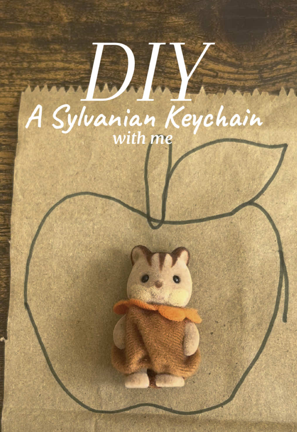 Making my little squirrel sylvanian into the perfect little travel buddy!! #feltsewing #sylvanianfamilies #calicocritters #DIY #keychaindiy #handmade 