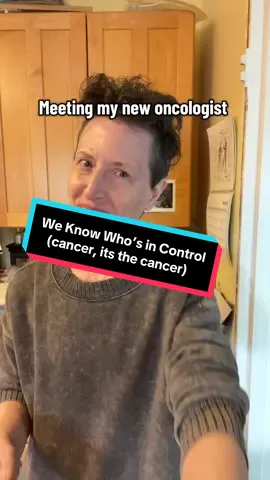The answer is no, she’s probably about 5 years older than my cancer. And yes, she is ultimately more qualified and knowledgeable than me. Just let me be a petty pitch for giggles sometimes 😜  #stage4 #mbc #breastcancer #darkhumor #cancer 