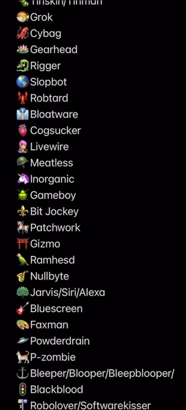 Robot slurs #clanker 