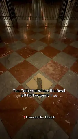 In Munich’s Frauenkirche, there’s a mysterious footprint believed to belong to the Devil himself… Would you dare to step on it? 😈👣 . . . . . . #cathedral #frauenkirche #architecture #historytok #myth #gothic #europetravel #historicalplaces #hiddengems #fyp #foryou #viral #viralvideo🔥 #germany #germanytravel 